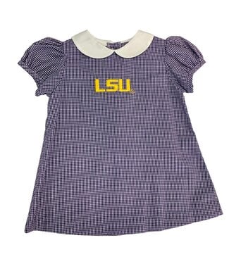 Vive Le Fete A-Line Dress LSU Purple Gingham