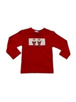 Vive Le Fete Santa Smocked Red LS Shirt