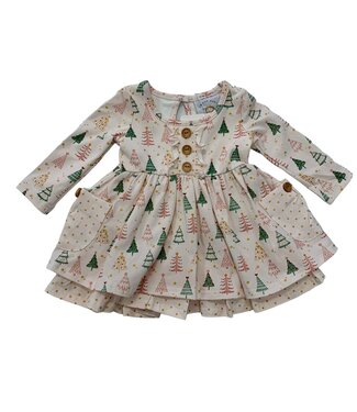 Swoon Baby Christmas Tree Pocket Dress