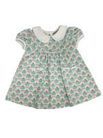 Sage & Lily Aqua Pumpkins Buttons Chest Dress