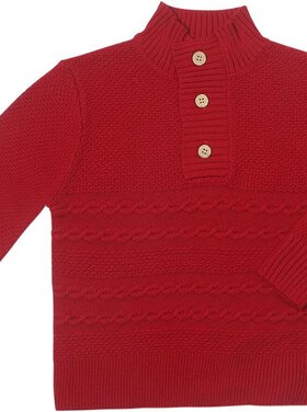 Me & Henry Cable Sweater - Red