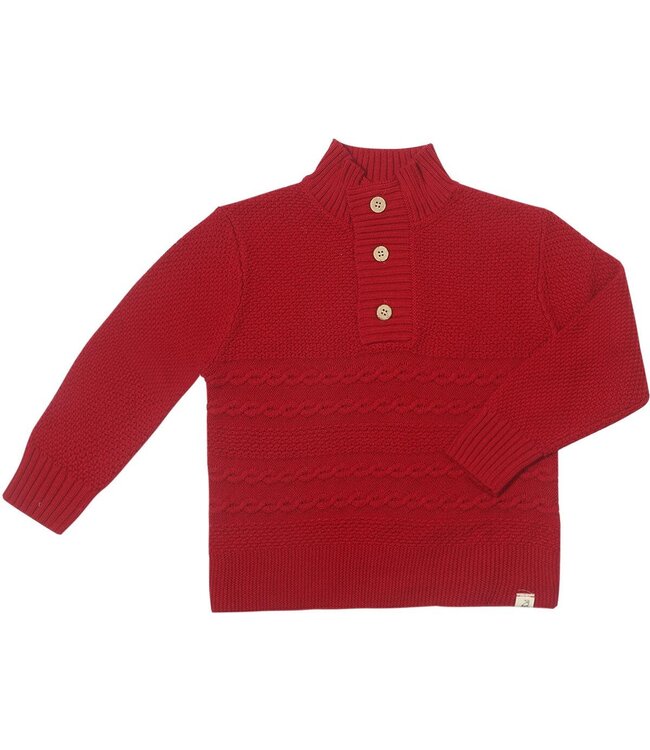 Cable Sweater - Red