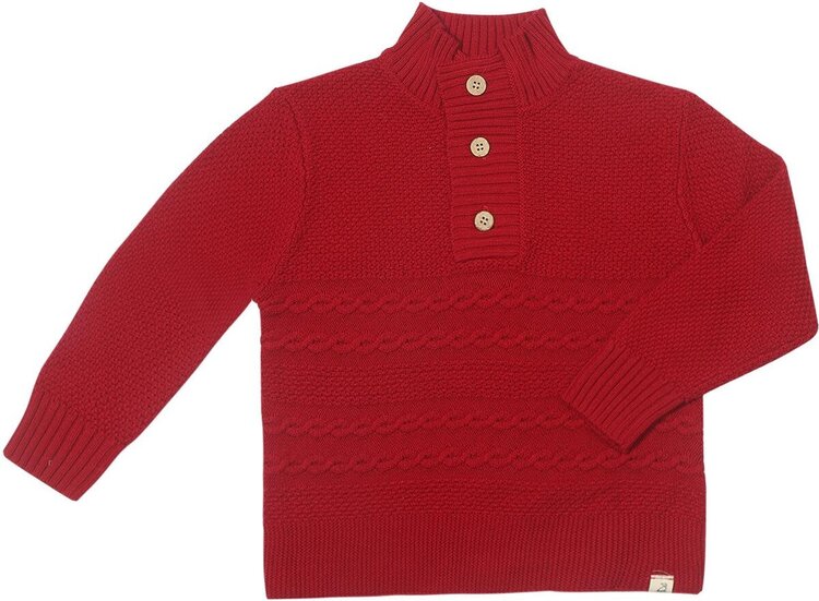 Me & Henry Cable Sweater - Red
