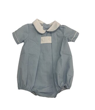 Baby Blessings Light Blue Gingham Wyatt Bubble