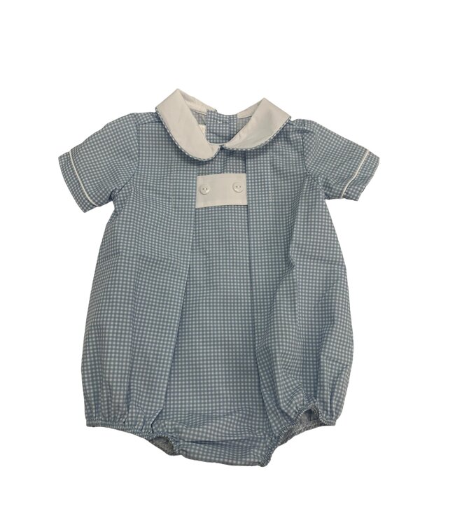 Light Blue Gingham Wyatt Bubble
