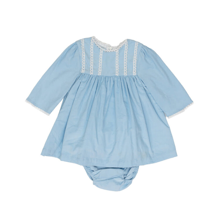 The Oaks Brie Blue Corduroy Dress/Bloomer Set