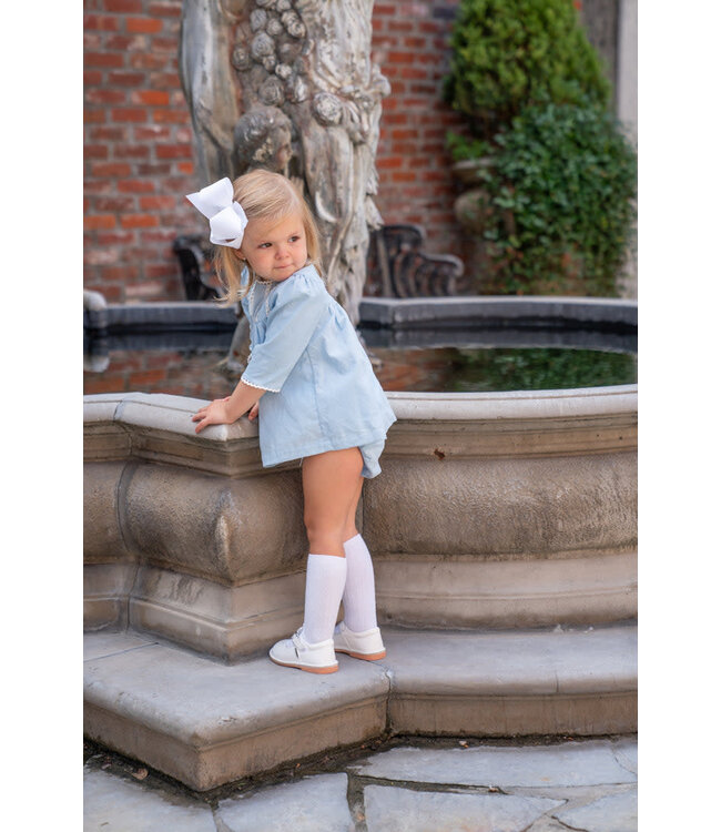Brie Blue Corduroy Dress/Bloomer Set