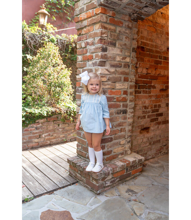 Brie Blue Corduroy Dress/Bloomer Set
