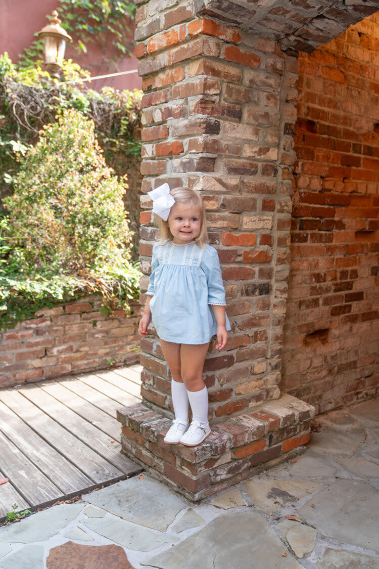 The Oaks Brie Blue Corduroy Dress/Bloomer Set