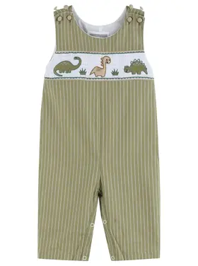 Lil Cactus Green Dinosaur Smocked Longall