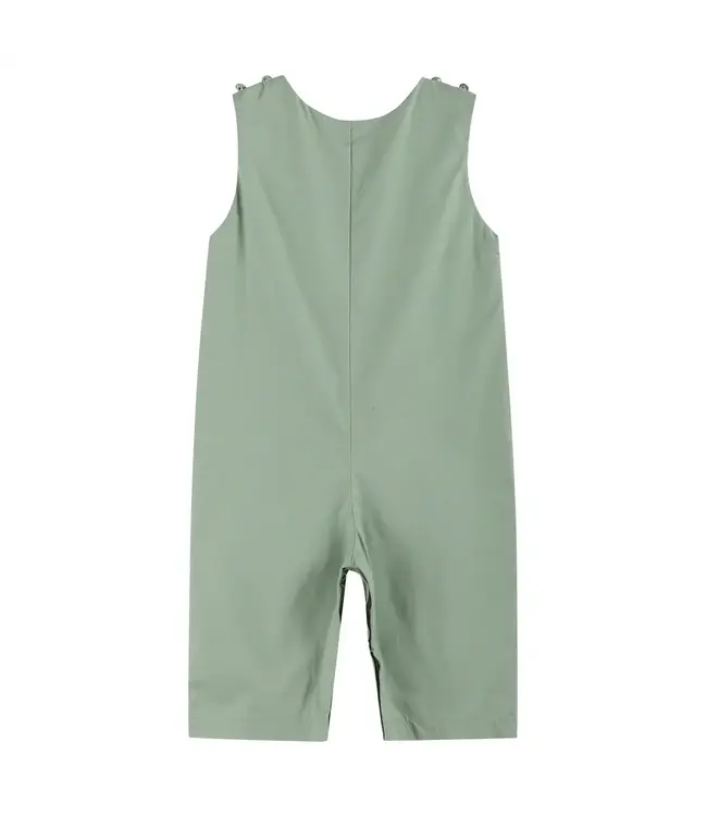 Sage Green Turkey Smocked Overall