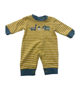 Three Sisters Dino Land Applique Boys Romper