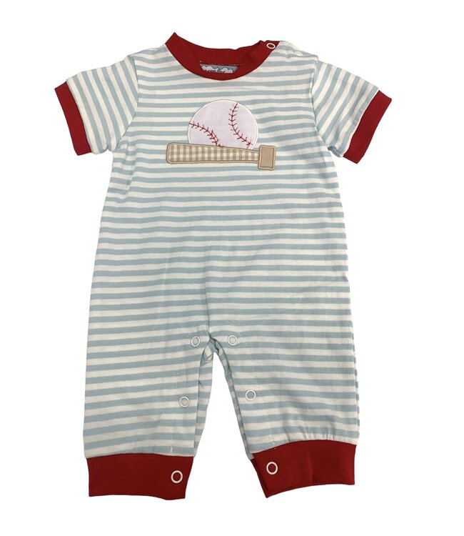Baseball Applique Boys Romper