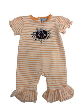 Three Sisters Spider Applique Girls Romper