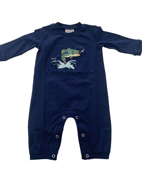 Three Sisters Bass Fish Applique Romper