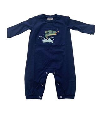 Three Sisters Bass Fish Applique Romper