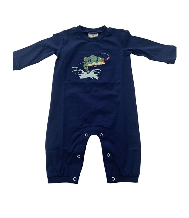 Bass Fish Applique Romper