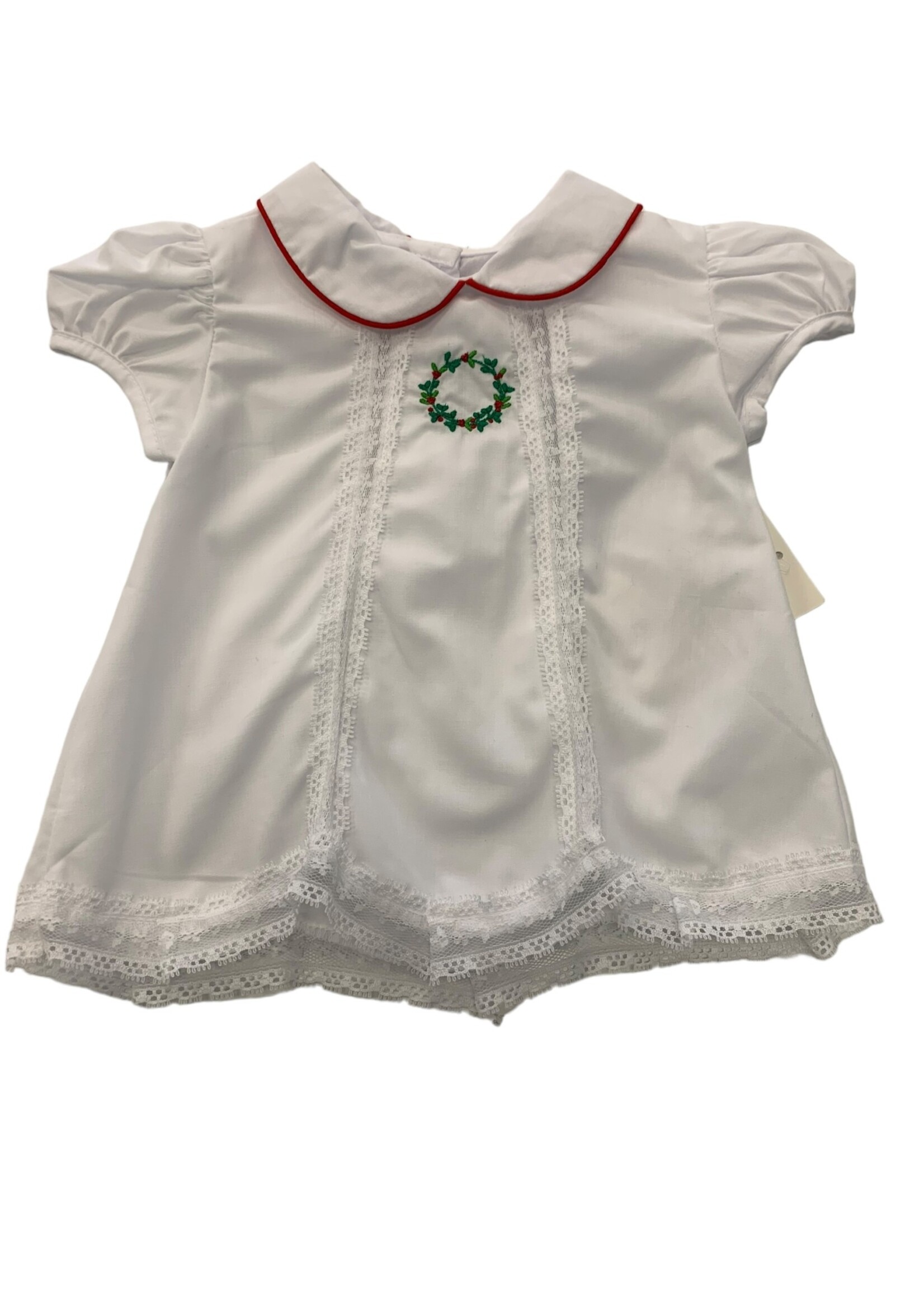 Baby Blessings Christmas Wreath Ruby Dress