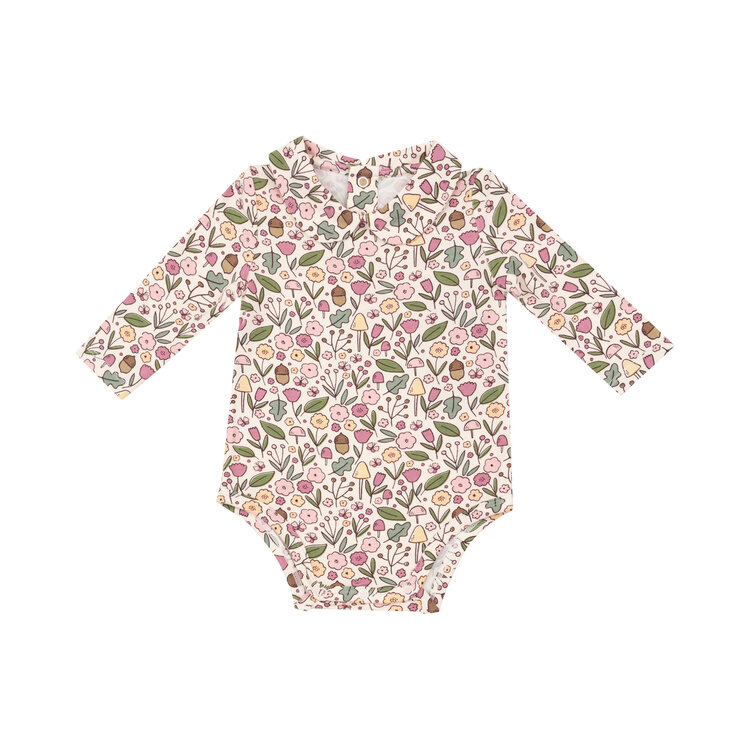 Angel Dear Acorn Floral Bodysuit