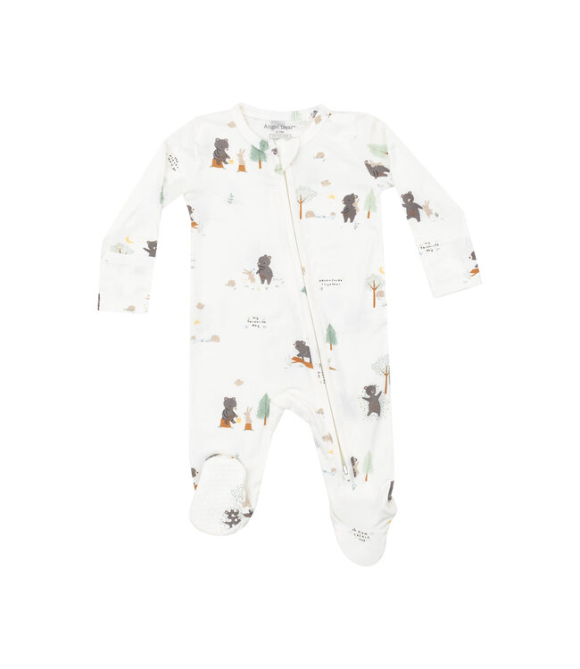 Bear and Bunny Adventures Zipper Footie