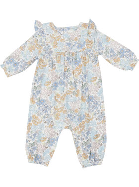 Angel Dear Edith's Floral Ruffle Sleeve Romper