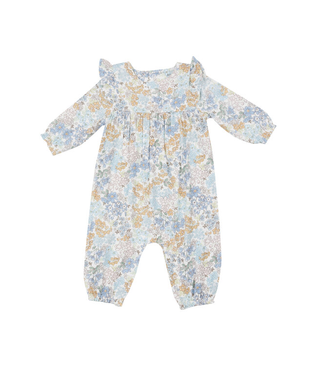 Edith's Floral Ruffle Sleeve Romper