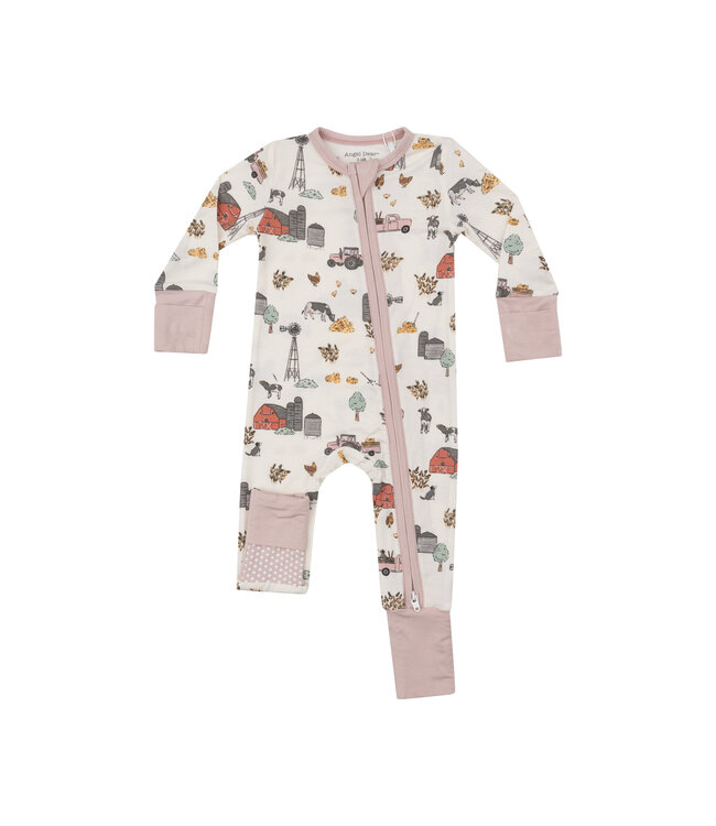 Hay Farmer Pink 2 Way Zipper Romper