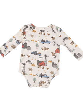 Angel Dear Hay Farmer Blue Bodysuit