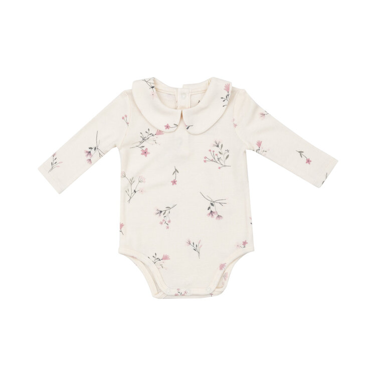 Angel Dear Ribbed Wispy Floral Bodysuit