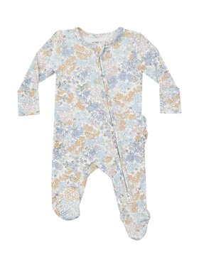 Angel Dear Edith's Floral 2 Way Zipper Footie