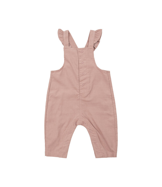 Misty Rose Ruffle Cord Overall