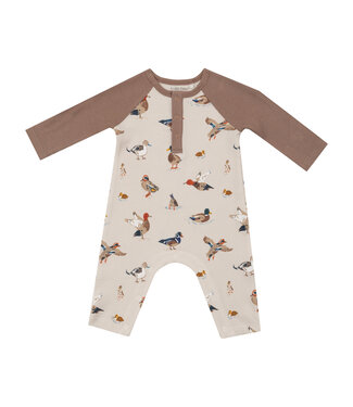 Angel Dear Ducks L/S Raglan Henley Romper