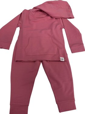 Sweet Bamboo French Terry Hooded Jogger Set Chateau Rose
