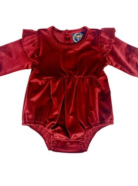 Emma Jean Everly Long Sleeve Burgundy Velvet