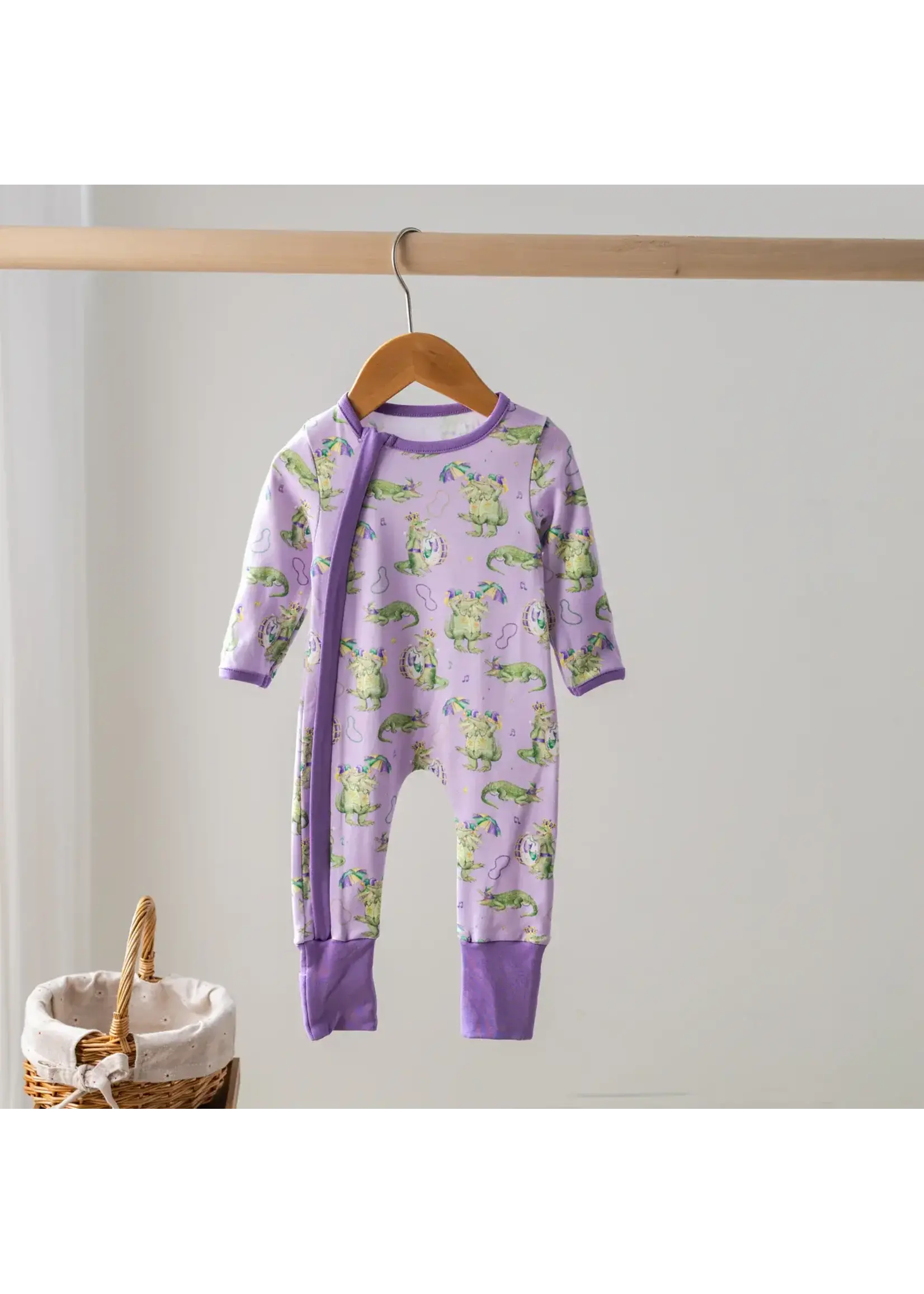 Nola Tawk Gator Gras Zip Up Pajama