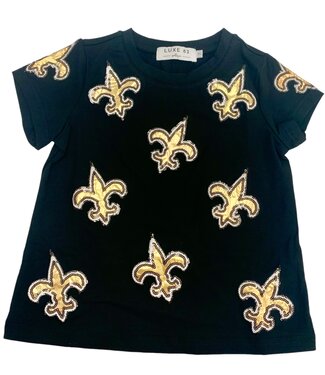 Luxe 83 Fleur de Lis Sequin Shirt