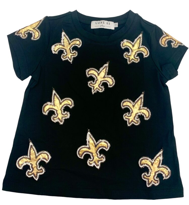 Luxe 83 Fleur de Lis Sequin Shirt
