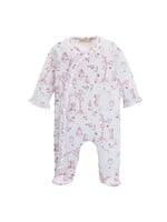 Baby Club Chic Toile de Jouy - Pink Printed Footie w/ Ruffle