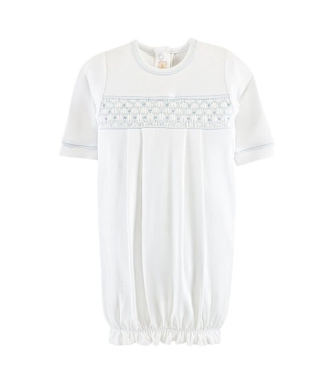 Smocked Gown w/ Embroidery