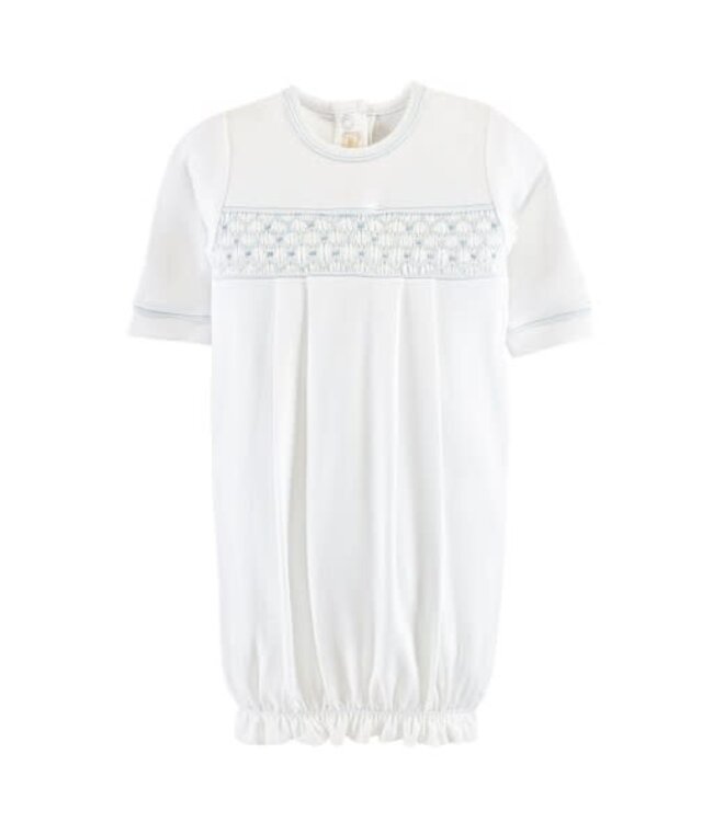 Smocked Gown w/ Embroidery