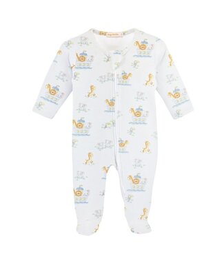 Baby Club Chic Noah's Ark Printed Zipped Footie