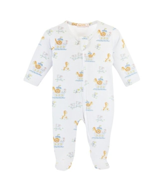Noah's Ark Printed Zipped Footie
