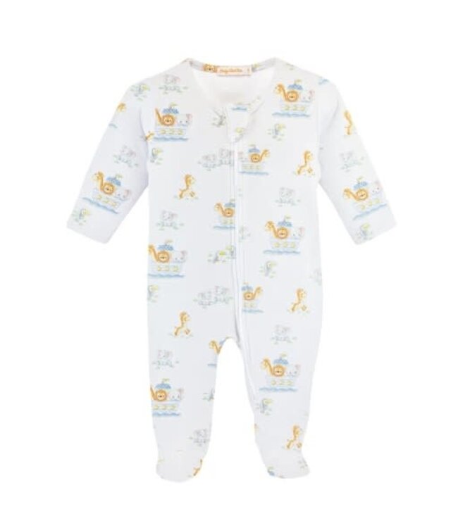 Noah's Ark Printed Zipped Footie