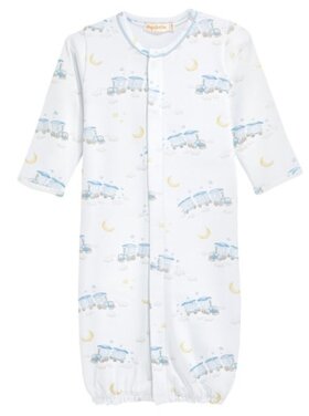 Baby Club Chic Little Train Printed Conv. Gown