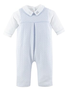 Baby Club Chic Braided Overall w/ Embroidered Collar Body Set