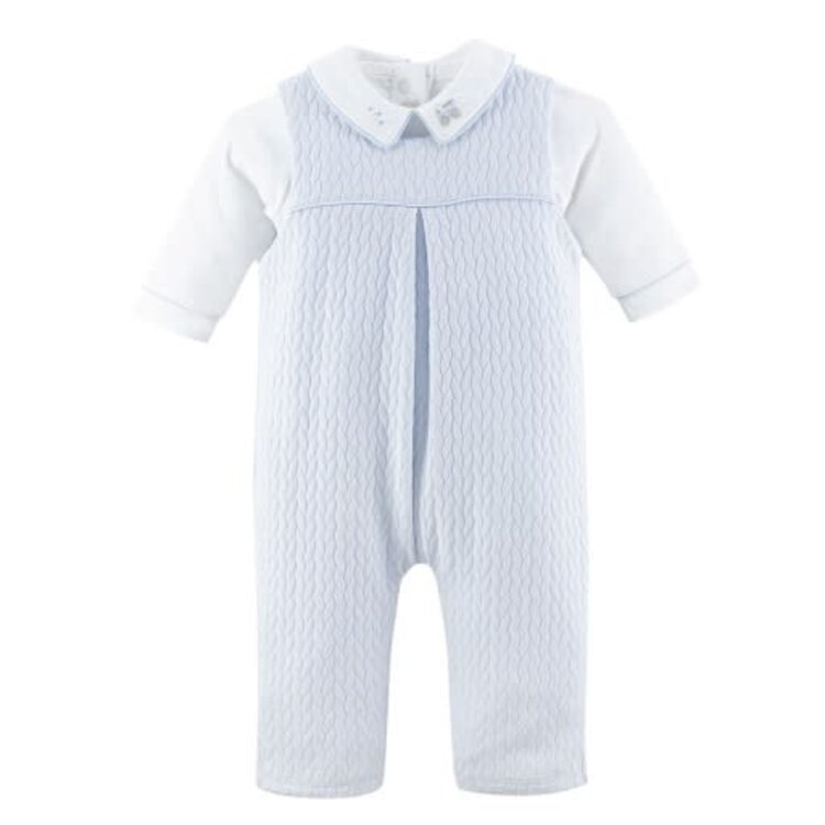 Baby Club Chic Braided Overall w/ Embroidered Collar Body Set