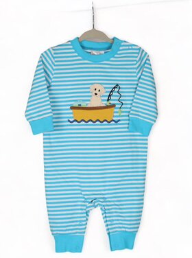 Jumping Jolly Dog Gone Fishing Romper