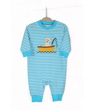 Jumping Jolly Dog Gone Fishing Romper