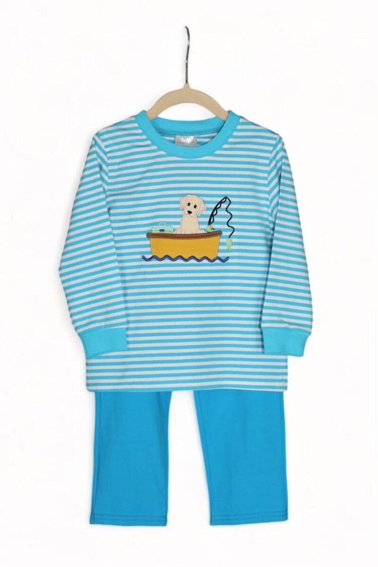 Jumping Jolly Dog Gone Fishing Pants Set