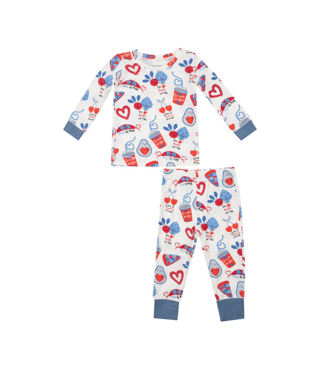 Love You Foodie Much Blue L/S Loungewear